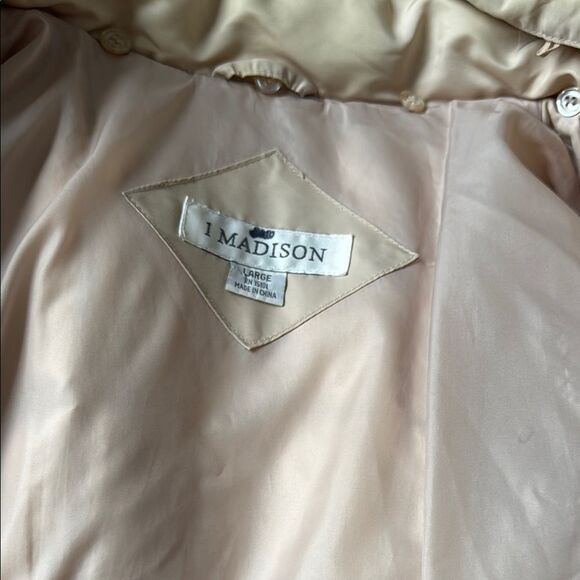 1 Madison Tan Puffer Jacket with Stand-Up Collar and Insulation - Picture 11 of 14